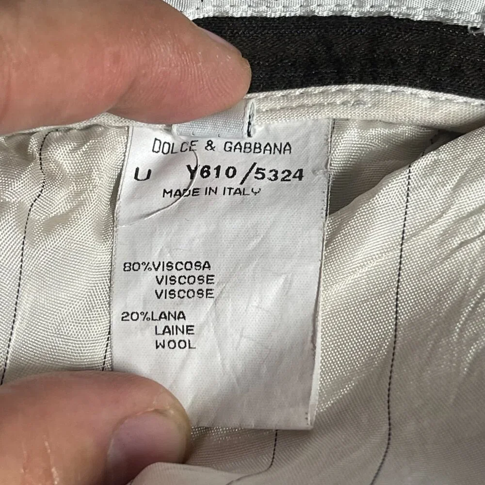 Dolce & Gabbana Men’s Dress Pants Size 54 Brown Wool Blend Made in Italy - Picture 3 of 9